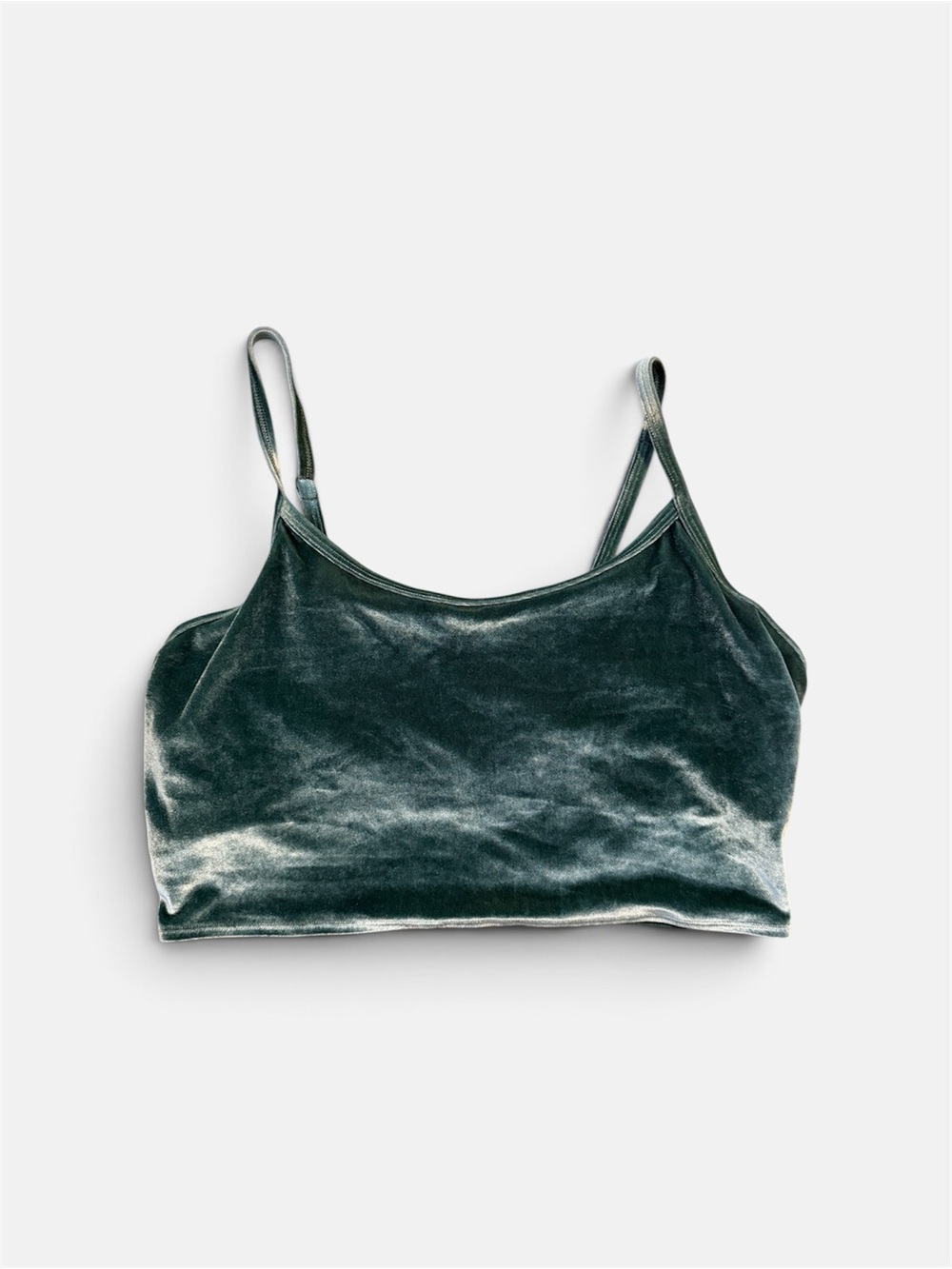 PINK Active green velvet sports bra XL